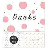 12 moderne Dankeskarte, Dankeskarten, Dankeschön Karten, Danksagungskarten Konfirmation Hochzeit, Karte Abschied Kollege Kollegin, Karte Danke, Postkarte Danke, Vielen Dank