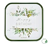 Pappteller Happy Birthday I Botanical Birthday (18 Personen)