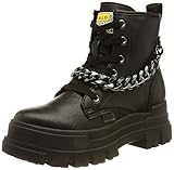 Buffalo Damen ASPHA Mode-Stiefel, Black/Silver Chain, 40 EU