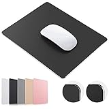 TOSFFICE Mauspad, Mousepad Klein Mouse Pad Aluminium Mouse Mat Maus Mause Pad Hart Mausunterlage Maus Unterlagen Metall Doppelseitig Mouspad 24*20cm für Spiele und Büro PC Laptop