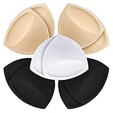 FANMAOUS 5 Paar Damen Triangel BH Pads Einlagen Abnehmbare Push Up Sport BH Cups Ersatz für Bikini Top Badeanzug - - A/B/C/D