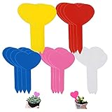 50 Stück Herzförmige Beschriften Garten, Pflanzenetikett Aus Kunststoff, Stecketiketten Wird Für Verschiedene Kleinpflanzenklassifikationen Verwendet W