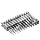 Torx Bits Schraubendreher Set, Qibaok 12tlg 50mm Extra lang und magnetisch 1/4 Zoll Sechskant Schaft Elektrische Schraubendreher Werkzeuge T5-T40