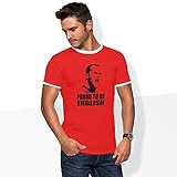 World of Football Ringer T-Shirt Proud to be English r - XXL