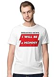 BLAK TEE Herren Breaking News I Will Be A Mommy Big Announcement T-Shirt L