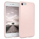 EAZY CASE Bio Handyhülle kompatibel mit iPhone 7/8 / SE (2020), nachhaltiges Bio Case, Schutzhülle biologisch abbaubar, TPU Slimcover Hülle mit Kameraschutz, aus Pflanzenfasern, Pink