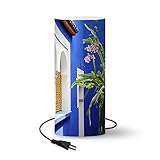 Lampe - Pflanze vor den blauen Mauern des Majorella-Gartens - 33 cm hoch - Ø14 cm - Inklusive LED-Lamp