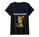 Damen Giuseppe Arcimboldo Frühling Eine Allegorische Frau Kunst T-Shirt mit V