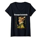 Damen Giuseppe Arcimboldo Frühling Eine Allegorische Frau Kunst T-Shirt mit V