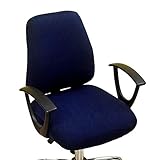 Graceru Bürostuhl Bezug, Stretch Geteilter Stuhlbezug Mit Rücken- Und Sitzschutz Für Computer Arbeitsstuhl Bürostuhl Drehstuhl Schonbezug (Marine)