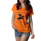 Percy Jackson Camp Half Blood - T-Shirt Damen - 100% Baumwolle (S, Arancione)