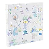 Baby-Tagebuch, Baby-Album, Photoalbum von Turnowsky - hochwertige und einmalige Designs (Kuscheltiere blau, Fotoalbum)