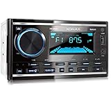 XOMAX XM-2R422 Autoradio mit Bluetooth I RDS I AM, FM I USB, AUX I 7 Beleuchtungsfarben einstellbar I 2 DIN