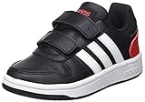 adidas Hoops 2.0 CMF C Sneaker, Core Black/Cloud White/Vivid Red, 31 EU