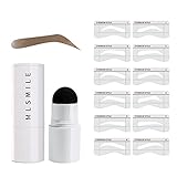 Augenbrauen Stempel, Wiederverwendbares Makeup Brow Stamp Brauenpuder Schablonen Kit, Augenbrauenstempel Geeignet für Frauen Wasserdichtes Make Up Kosmetik