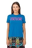 Versace Jeans Couture Damen-T-Shirt Cobalt 71HAHF00CJ00F 243, Kobalt, X-Larg