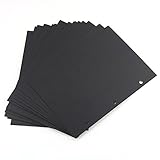 Scrapbooking Papier 26x18cm, Schwarze Nachfüll Seiten für Scrapbooking Album 28 x 21cm, Packung mit 20 (für 'Mädchen' Album Große)
