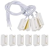 Shengbangym 6 Tür Fenstersensoren,Home Security Alarmanlage,Tür Fenster Kontakt Magnetschalter Alarm,Wired Tür Fenster Sensor,ABS Tür Fenstersensor,Normalerweise Geöffnet Mag