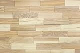 wodewa Wandverkleidung Holz 3D Esche Living Natur 1m² Wandpaneele Moderne Wanddekoration Holzverkleidung Holzwand Wohnzimmer Kü