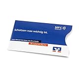 100 x EC-Kartenhülle mit RFID/NFC-Schutzhüllen Spezialpapier Kartenhülle Kreditkarte Schutz vor Datendiebstahl (Raiffeisenbank/Volksbank)