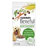 PURINA BENEFUL Wohlfühlgewicht Hundefutter trocken, mit Huhn und Gartengemüse, 1er Pack (1 x 12kg)