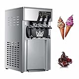 GXXDM Kommerzielle Slushy-Maschine Softeismaschine 18L 1200W Arbeitsplatte Schnee-Slushie-Maker Edelstahl-Smoothie Frozen Maker für Restaurants Cafés Geschäfte Eissaft-Tee-Kaffeezub