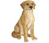 Dehner 3255155 Dekofigur Labrador sitzend, ca. 48 x 37 x 25 cm, Polyresin, hellb