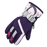 Handschuhe Damen Winter Warm, Super Dicke Damen Fausthandschuhe Winterhandschuhe Outdoor Handschuhe, Perfektes Valentinstag Geburtstags Geschenk für Damen Mädchen Mutter Tochter (Lila)