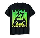 Level 27 Complete Geburtstag, 27 Jahre Gaming camouflage T-S