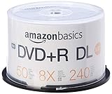 Amazon Basics – DVD+R-DL-Rohlinge, 8,5 GB, 8x, Spindel mit 50 Stück