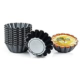 Backen Werkzeug, XiYee 12 Stück Ei TarteForm, Eier Kuchenform Wiederverwendbare, Tarteletts Törtchenformen Mini Tarteform Metall Cupcake Muffin Form Antihafte Mini Backform für Pudding,