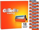 Gillette Fusion 5 Rasierklingen, 18 Ersatzklingen für Nassrasierer Herren mit 5-fach Kling