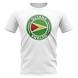 Airosportswear Guyana Football Badge T-Shirt (White)