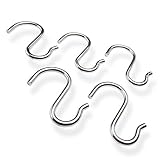 4smile S Haken Edelstahl, 10er Set S-förmige Metallhaken Made in Germany – Kleine Haken schaffen Platz und Ordnung in allen Küchen und Arbeitsb