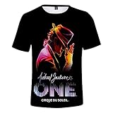 Michael Joseph T-Shirt Videospiele Cosplay Tee Film Fans Neuheit T-Shirts Unisex 3D Gedruckt Pop Kurzarm Geschenk zum Herren Damen Junge Mädchen Kinder,Schwarz,M