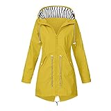 Softshelljacke Damen wasserdicht, Regenjacke Damen Wasserdicht Atmungsaktiv Regenjacke Outdoor Jacken mit Kapuze Regenmantel Winddicht Parka C