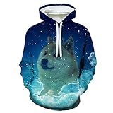 LIVBH Unisex 3D Hoodie Unisex Graphic Hoodies 3D Cool Design Print Buntes Kapuzen-Sweatshirt für Männer und Frauen,Hunde-2,L