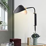 Zgjine. Moderne Wandleuchte E27 Schwarz Verstellbare Wandleuchte für Loft Schlafzimmer Nachts Wohnzimmer Nordic Wall Light Miroir Led Salle de B