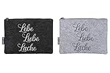 GILDE Tasche Lebe, Liebe, Lache Filz farbmix Breite 20 cm, Geschenk, Eink