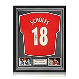 Exclusive Memorabilia Manchester United-Trikot, signiert von Paul Scholes. Überlegener R