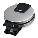 Cloer 289ESR Hörncheneisen für hauchdünne, knusprige Hörnchen, 800 W, Hörnchenkaliber 15 cm Durchmesser, zuckerresistente Doppelbeschichtung, schwere Backplatten, E