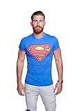 Course Herren Superman T-Shirt Baumwolle Comics Hero Held Superheld Rundhals Sommer L B