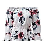 YJUU WeißE Blusen Damen Langarm Tunika Schwangerschaft Bluse Hellblau Kinder Oberteile for Mädchen Sommer Hemdbluse Stretch Weiß Frauen Tops Sommer BlusenbüGel Tunika Weiß Kurzarm Bluse Pyj