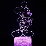 dekor lampe Süßes Mickey Minnie Maus Spielzeug 3d illusion led-7 wechselnde Farb