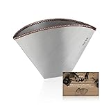AIEVE Kaffeefilter Wiederverwendbar Edelstahl Kaffee Filter Dauerfilter Permanentfilter für Handfilter Filterhalter Kaffeemaschine Kaffee Filtermaschine (Größe 4, 1-4 Tassen)