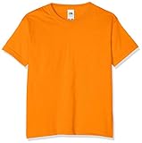 Fruit of the Loom Jungen T-Shirt, Orange, 3-4 Jahre (104)