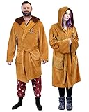 Unisex Erwachsene Star Wars Fleece Hooded Jedi & Chewbacca Bademantel Robe, Jedi, L