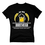 Dortmund - JGA Tour - Hackedicht durch die Nacht - Herren T-Shirt - von Shirt Department, schwarz-Weiss, L