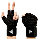 Aireez® 2 in 1 Fitness Handschuhe, Trainingshandschuhe, Sporthandschuhe & Handgelenk Bandagen für Damen & Herren | Gewichtheben Pad, Kraftsport, Krafttraining, Crossfit Grips & Gym Training