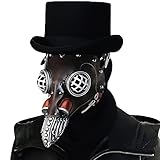 TRSX Pest Doctor Vogel Maske Lange Nase Schnabel Cosplay Steampunk Halloween Kostüm Requisiten Erwachsene Dekoration (Color : Multi-Colored, Size : 29 * 24cm)